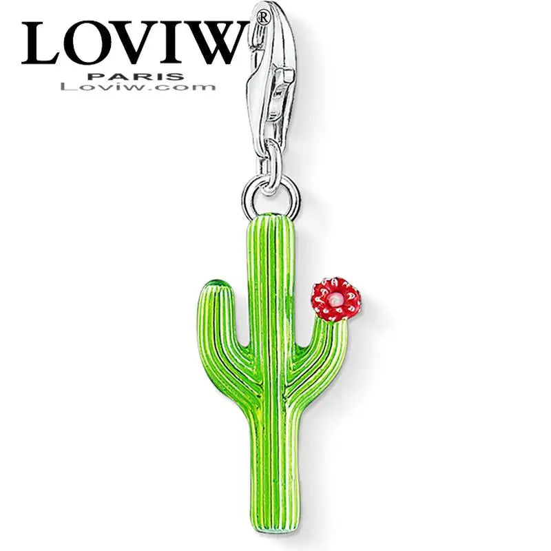 Cactus Flower Charm Pendant for Bracelet