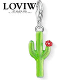 Cactus Flower Charm Pendant for Bracelet