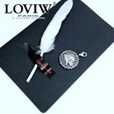 Dragon & Tiger Charm Pendant Disc Jewelry Punk Gift For Women Men