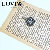 Dragon & Tiger Charm Pendant Disc Jewelry Punk Gift For Women Men