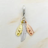 Charm Pendant Feathers Wings 925 Sterling Silver Jewelry Access...