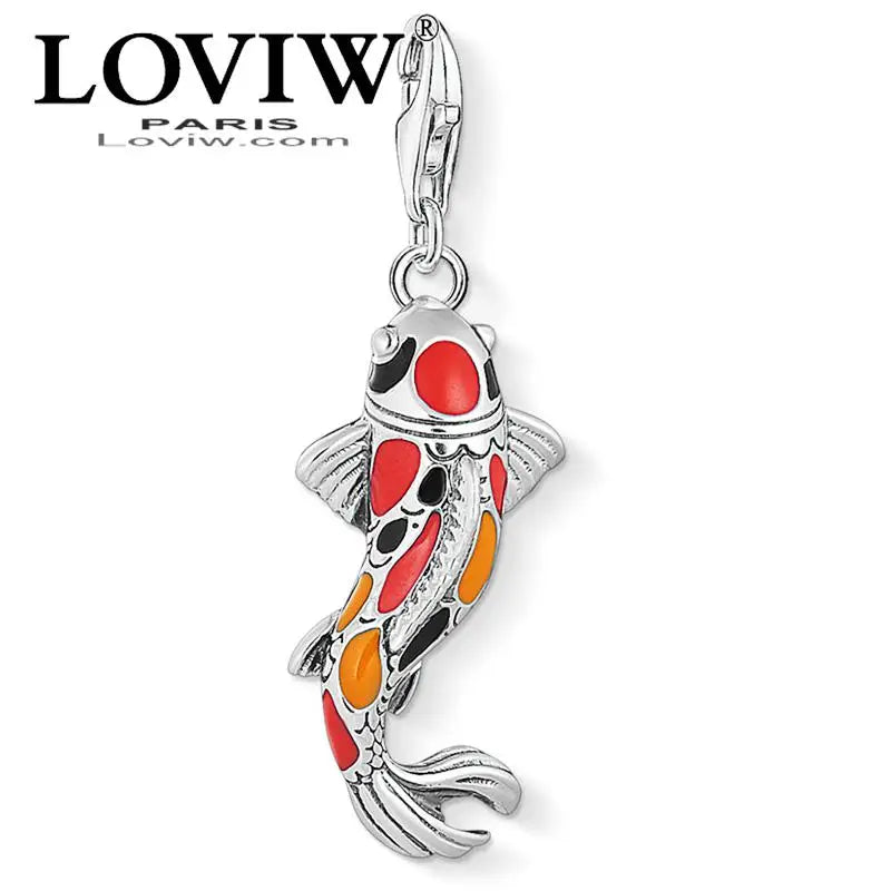 Charm Pendant Koi Fish Spring Jewelry Gift For Women Girls