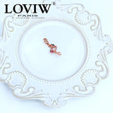 Rose Golden Bird Charm Pendant for Bracelet