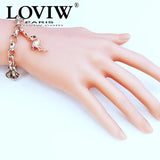 Rose Golden Bird Charm Pendant for Bracelet