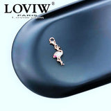 Rose Golden Bird Charm Pendant for Bracelet