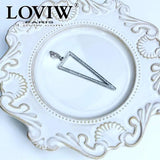 Triangle Hollow Charm Pendant Silver-Plate Jewelry for Women - Gift