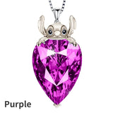 Dog Crystal Necklace Lucky Girl Animal Pendant Jewelry