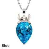 Dog Crystal Necklace Lucky Girl Animal Pendant Jewelry