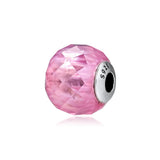 Pink Crystal Sensitivity Silver Beads for Essence Bracelets