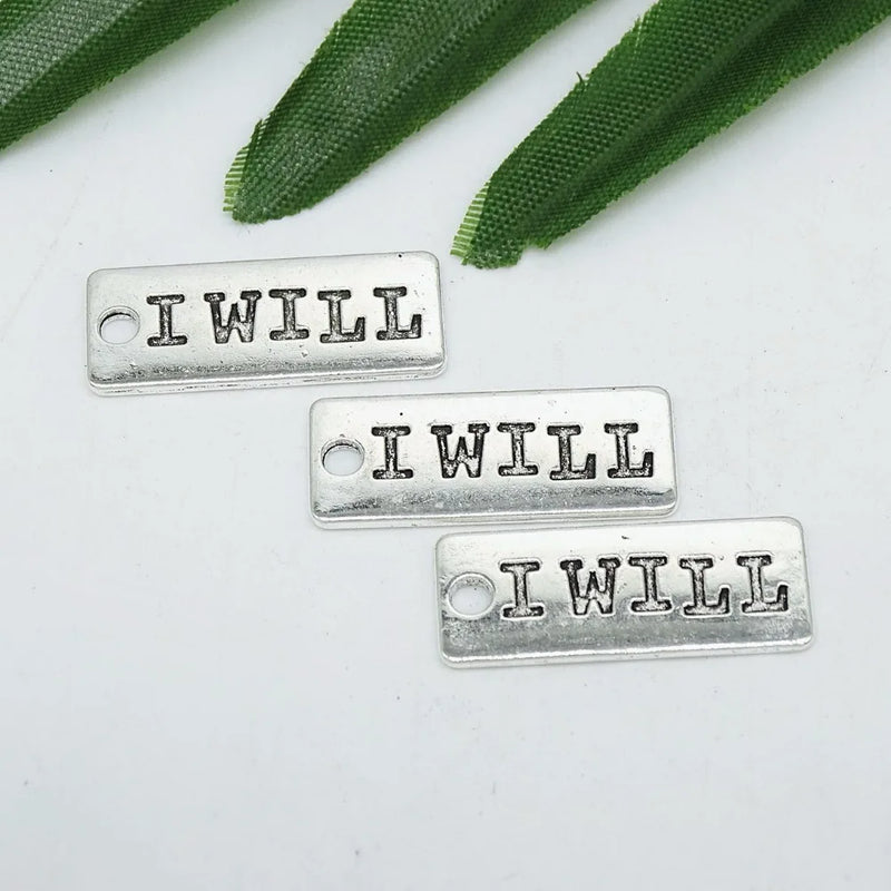 Vintage Tibetan Silver Charm Plates for DIY Bracelet Making