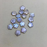 Freshwater Baroque Pearl Beads with Plum Flower Charm