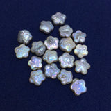 Freshwater Baroque Pearl Beads with Plum Flower Charm