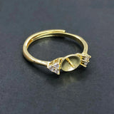 Adjustable Charm Ring Base Mounting for Jewelry Making