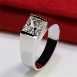 Purple Amethyst Stone Rings S925 Silver Filled Wedding Bands