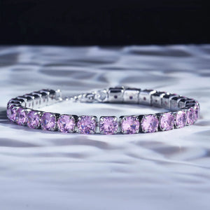 Purple Zircon Bracelet for Women 925 Silver