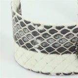 Real Snakeskin Cuff Bangle Natural Stone Women Open Bangle Bracelet