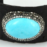 Real Snakeskin Cuff Bangle Natural Stone Women Open Bangle Bracelet