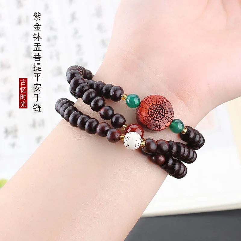 Retro Buddha Bead Bracelet Natural Stone Chakra Bracelet AB226