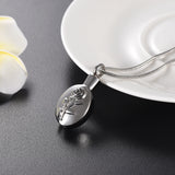 Charm Rose Engrave Pendant Ashes Keepsake Urn Necklace