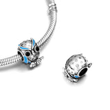 925 Silver Owl Animal Charm Pendant Bracelet DIY Jewelry