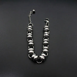 Charm Silver Stainless Steel Bracelets for Women 7mm 9mm Width