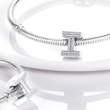 Silver Alphabet Letter Beads Charms for Bracelet