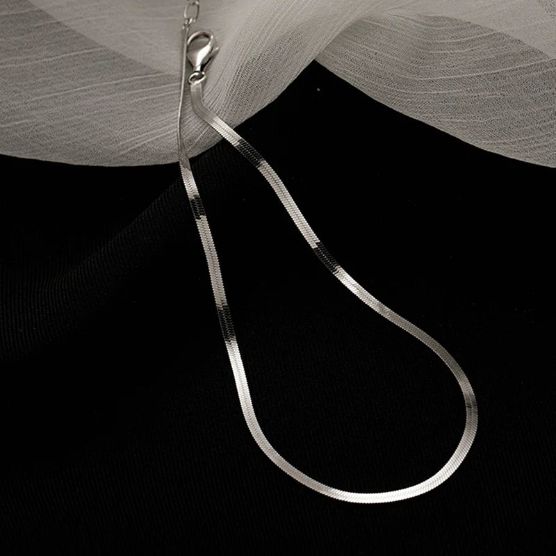 Charm Silver Stainless Steel Snake Chain Anklet For Women Jewelry