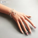 Charm Silver Link Chain Bracelet,Europe Style,Glam Jewelry