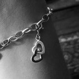 Charm Silver Link Chain Bracelet,Europe Style,Glam Jewelry