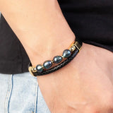Stainless Steel Bracelet with Freshwater Pearl Bead
