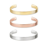 Personalized Stainless Steel Charm Bangles for Couples