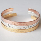 Personalized Stainless Steel Charm Bangles for Couples