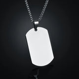 Stainless Steel Engrave Pet Name Photo Pendant Necklace