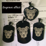 Stainless Steel Engrave Pet Name Photo Pendant Necklace