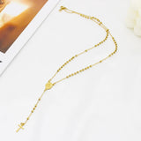 Stainless Steel Metal Beads Body Chain Cross Necklaces