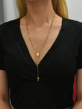 Stainless Steel Metal Beads Body Chain Cross Necklaces