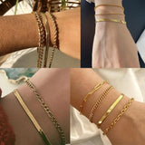 Stainless Steel Snake Chain Bracelet for Women