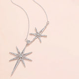 Lab Diamond Pendant Filled Wedding Necklace
