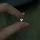 925 Silver Snow Star Stud Earrings for Women