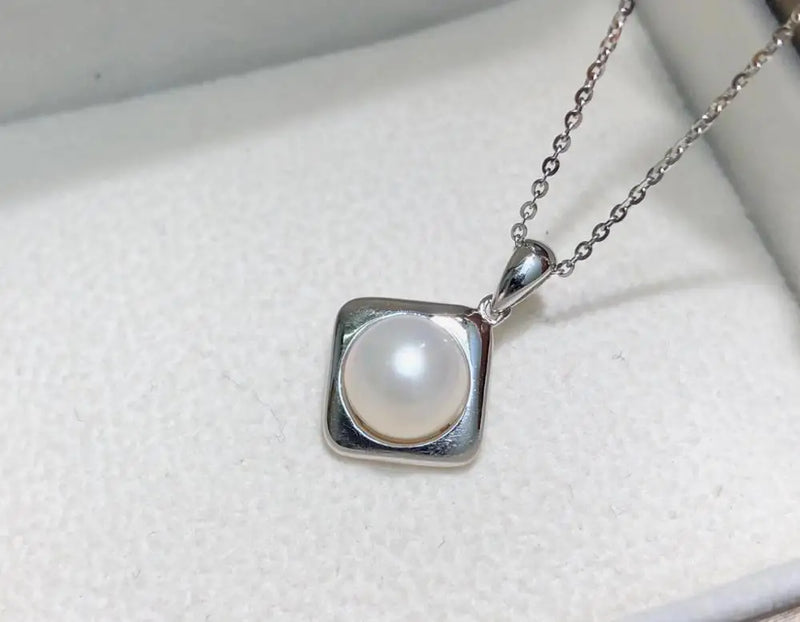 925 Silver Pendant Base Settings for Pearl Crystal Agate 5pcs