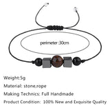 Tiger Eye Beads Bracelet Braided Rope Bangle Adjustable Yoga Healing Jewelry