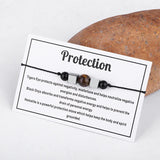 Tiger Eye Beads Bracelet Braided Rope Bangle Adjustable Yoga Healing Jewelry