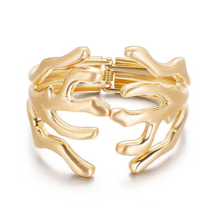 Exaggerated Shaped Branch Wide Bangle