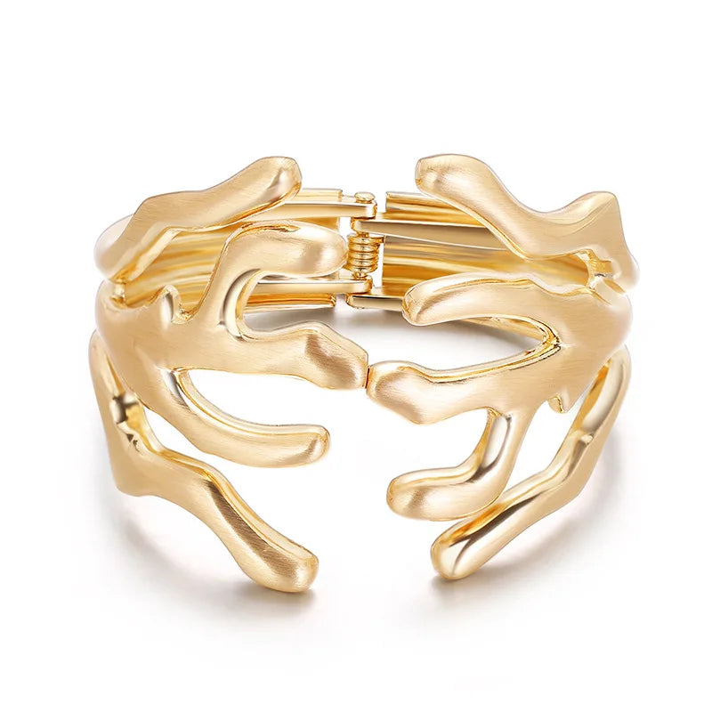Exaggerated Shaped Branch Wide Bangle