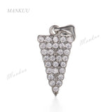 Charm Triangle Shape Micro CZ Paved Zircon Pendant for Necklace