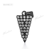 Charm Triangle Shape Micro CZ Paved Zircon Pendant for Necklace