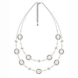 Charm Two Layer Necklace European American Jewelry Big Cable Linking