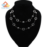 Charm Two Layer Necklace European American Jewelry Big Cable Linking