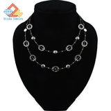 Charm Two Layer Necklace European American Jewelry Big Cable Linking