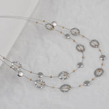 Charm Two Layer Necklace European American Jewelry Big Cable Linking